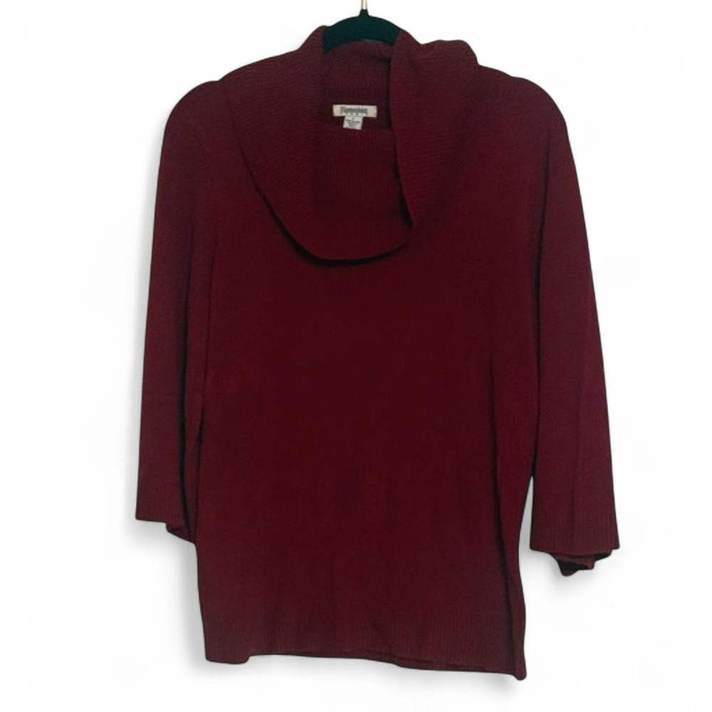 NWT Hampshire Studio Cowl Neck Sweater in Burgundy